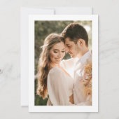 Formal Elegant Calligraphy Wedding Website Photo セーブザデート (裏面)