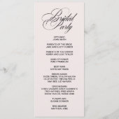 Formal Elegant double side program card  プログラム (裏面)