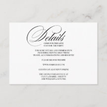 Formal Elegant Enclosure Card Details