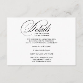 Formal Elegant Enclosure Card Details エンクロージャーカード
