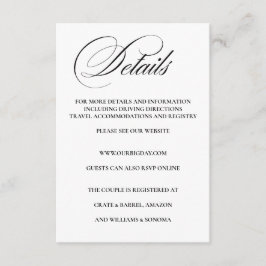 Formal Elegant Enclosure Card Details エンクロージャーカード