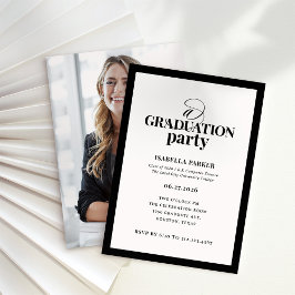 Formal Elegant Graduation Party | Photo Back 招待状