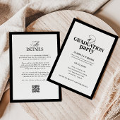 Formal Elegant Graduation Party | RSVP QR Code 招待状
