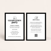 Formal Elegant Graduation Party | RSVP QR Code 招待状