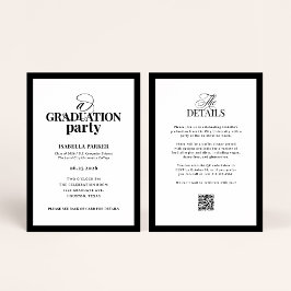 Formal Elegant Graduation Party | RSVP QR Code 招待状
