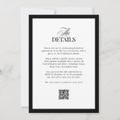 Formal Elegant Graduation Party | RSVP QR Code 招待状 (裏面)