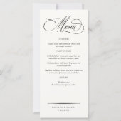 Formal Elegant Script Wedding Menu (正面)