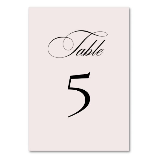 Formal Elegant Table Number Card テーブルナンバー (正面)