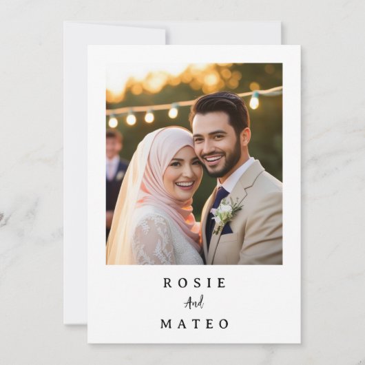 Formal Evening With Unique And Elegant Wedding 招待状 (正面)