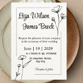 Formal Floral Crest Monogram Wedding Invitation 招待状