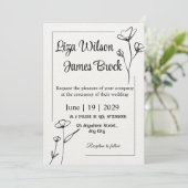 Formal Floral Crest Monogram Wedding Invitation 招待状 (スタンド正面)