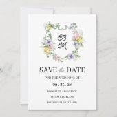 Formal Floral Monogram Crest Wedding (正面)