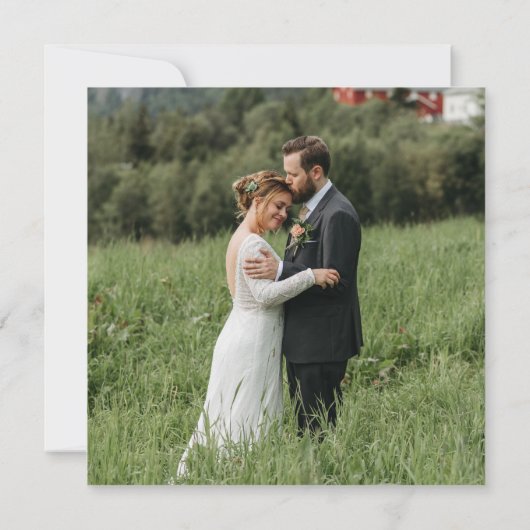 Formal Floral Monogram Crest Wedding セーブザデート (裏面)