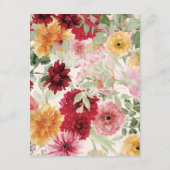 Formal Florals Sage Green Garden Wedding エンクロージャーカード (裏面)