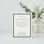 Formal Florals Sage Green Garden Wedding エンクロージャーカード (スタンド正面)