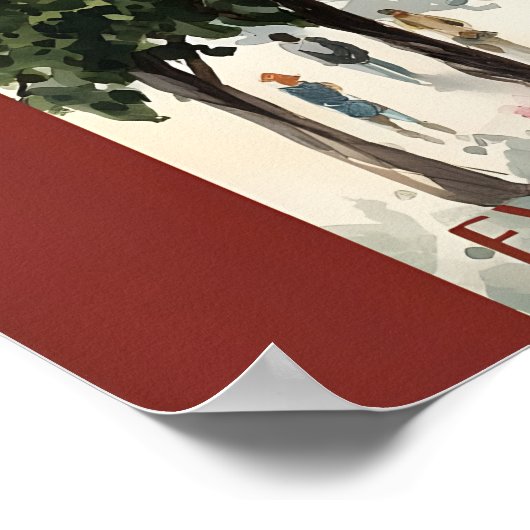 Formal Garden Courtyard Poster  Tree Lined Paths ポスター (角)