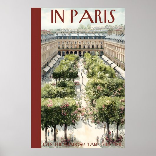 Formal Garden Courtyard Poster  Tree Lined Paths ポスター (正面)