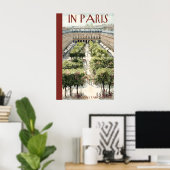 Formal Garden Courtyard Poster  Tree Lined Paths ポスター (ホームオフィス)