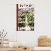 Formal Garden Courtyard Poster  Tree Lined Paths ポスター (キッチン)