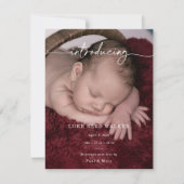 Formal Introducing Photo Baby Announcement Card (正面)