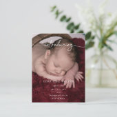 Formal Introducing Photo Baby Announcement Card (スタンド正面)