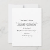 Formal Introducing Photo Baby Announcement Card (裏面)