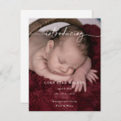 Formal Introducing Photo Baby Announcement Card (正面/裏面)