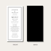 Formal Minimal Black And White Wedding メニュー