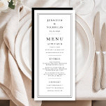 Formal Minimal Black And White Wedding メニュー<br><div class="desc">Formal Minimal Black And White Wedding Menu.</div>