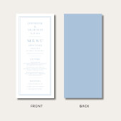Formal Minimal Powder Blue Wedding メニュー