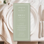 Formal Minimal Sage Green Wedding メニュー<br><div class="desc">Formal Minimal Sage Green Wedding Menu.</div>