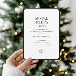 Formal Minimalist Annual Holiday Party 招待状