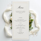 Formal Modern Classic Elevated Frame Ecru Wedding メニュー