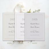 Formal Modern Classic Elevated Frame Ivory Wedding セーブザデート