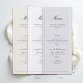 Formal Modern Classic Elevated Frame Ivory Wedding メニュー