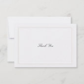 Formal Modern Classic Elevated Frame Pearl Wedding サンキューカード (正面)