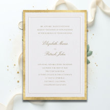 Formal Modern Classic Elevated Gold Pearl Wedding