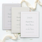 Formal Modern Classic Elevated Green Pearl Wedding セーブザデート