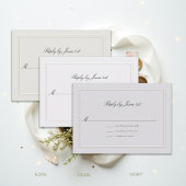 Formal Modern Classic Elevated Ivory Wedding RSVP