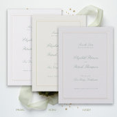 Formal Modern Classic Elevated Sage Ecru Wedding セーブザデート