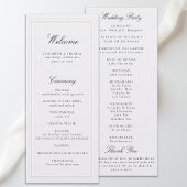 Formal Modern Classic Pearl Frame Wedding Program