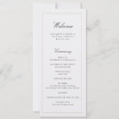 Formal Modern Classic Pearl Frame Wedding Program (正面)