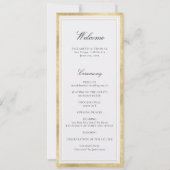 Formal Modern Classic Pearl Gold Wedding Program (正面)