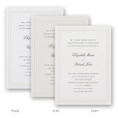 Formal Modern Classic Tandem Frame Ecru Wedding 招待状