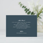 Formal Navy Blue Calligraphy Wedding Details エンクロージャーカード (スタンド正面)