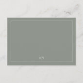 Formal Sage Green Wedding Website Details エンクロージャーカード (裏面)