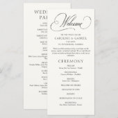 Formal Script Calligraphy Wedding Program (正面/裏面)