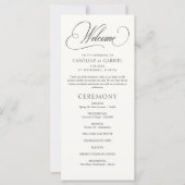 Formal Script Calligraphy Wedding Program (正面)