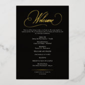 Formal Script Calligraphy Wedding Program 箔招待状 (正面)