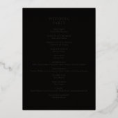 Formal Script Calligraphy Wedding Program 箔招待状 (裏面)